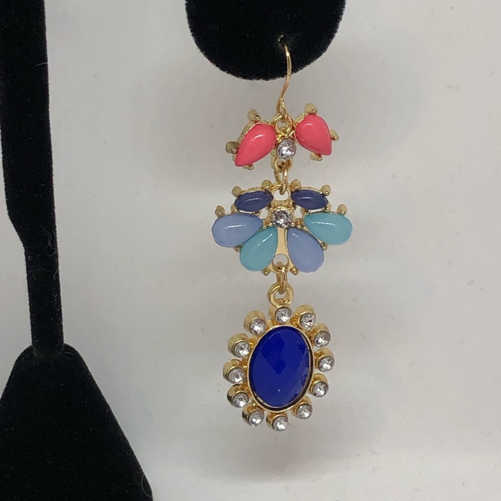 Fun Multicolor Statement Earrings - Picture 2 of 3